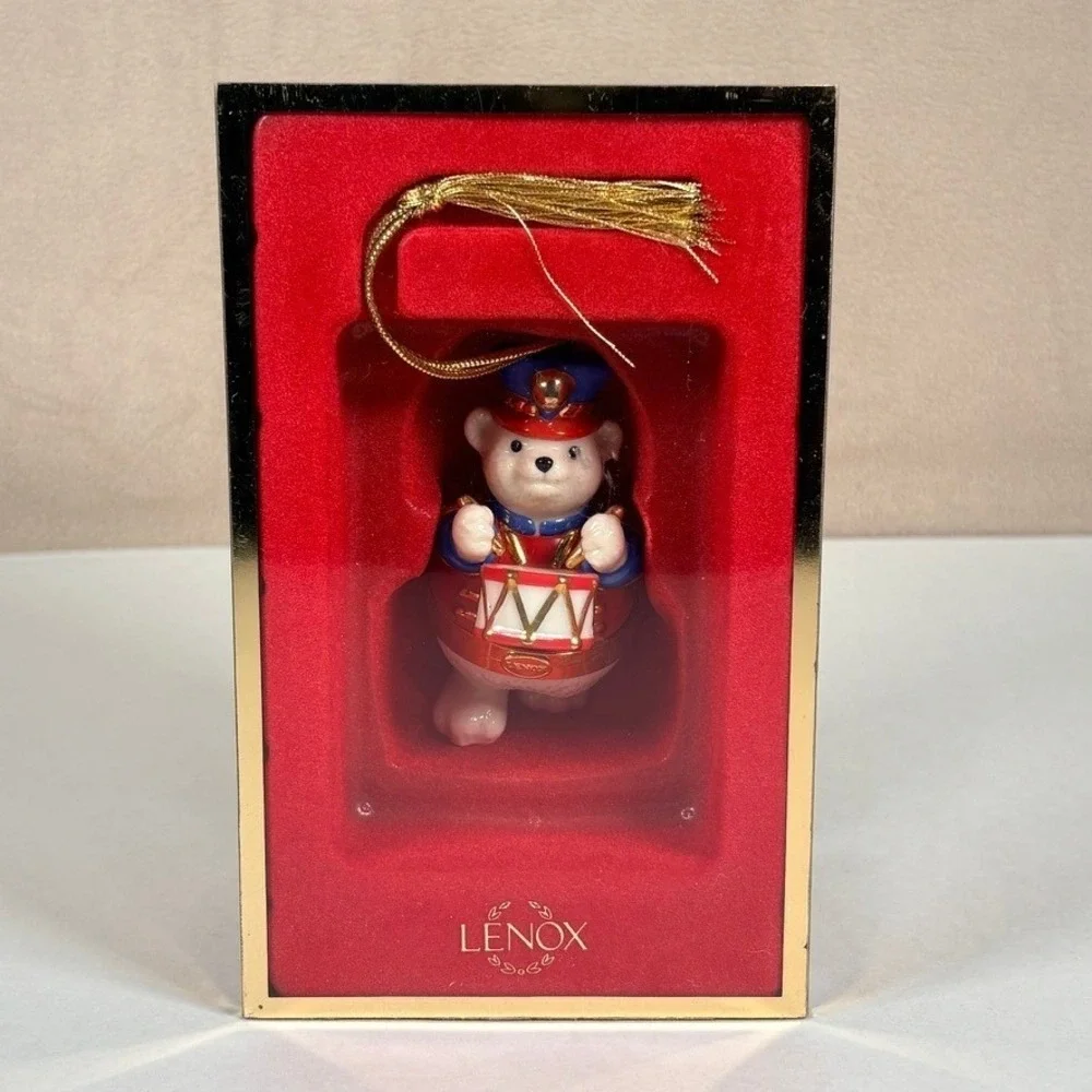 Lenox BEAR BOX Porcelain Christmas Tree Holiday Ornament‎ in Original Box